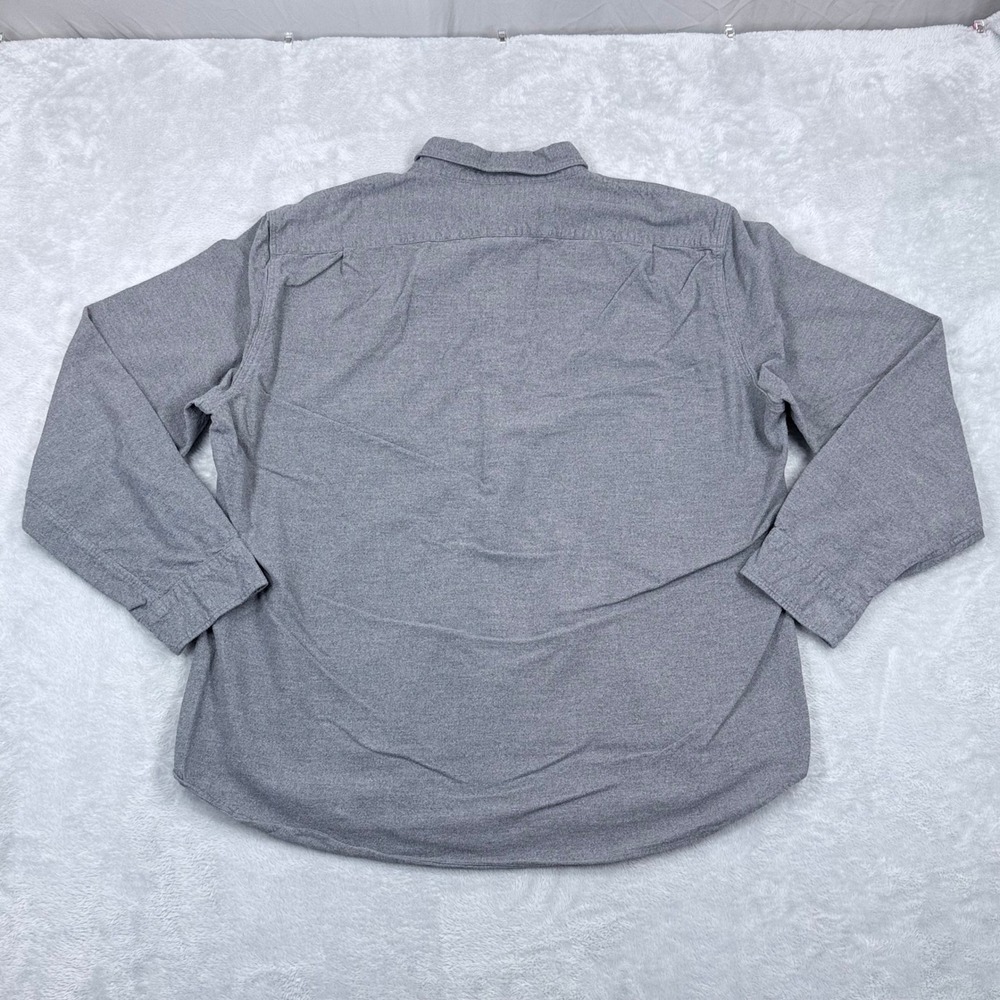 J Crew Flannel Button Down Shirt‎ Mens XXL Gray Elbow Patches Long Sleeve - Picture 3 of 9